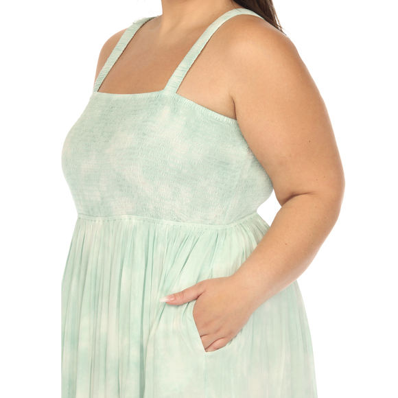 Plus Size Smocked Ruffle Maxi Dress - Picture 4 of 5